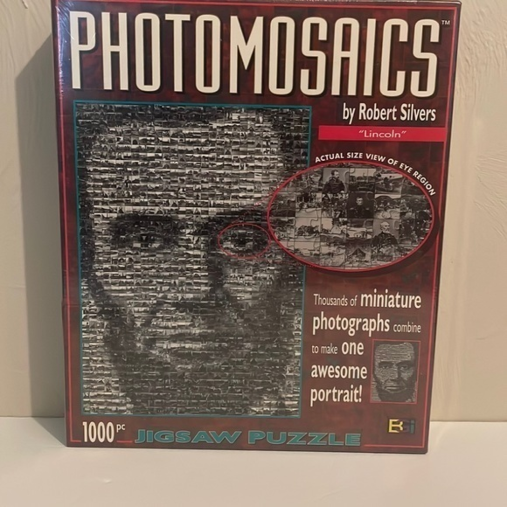 Photomosaics By Robert Silvers "Lincoln" New Jigsaw‎ Puzzle